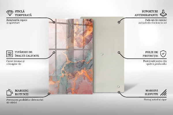 Tocător de bucătărie Marmură cu aur