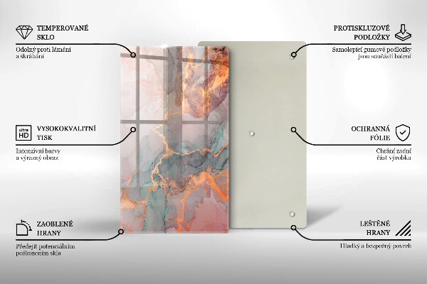 Tocător de bucătărie Marmură cu aur