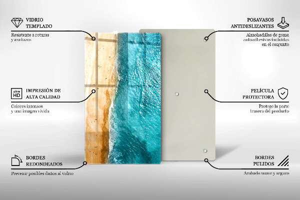 Tocător de bucătărie Plaja mal si mare