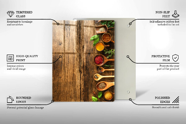 Tocător de bucătărie Scânduri și frunze de lemn