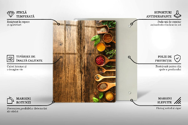 Tocător de bucătărie Scânduri și frunze de lemn