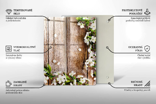 Tocător de bucătărie Floarea soarelui pe scânduri