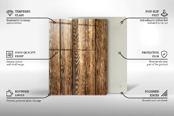 Tocător de bucătărie Flori pe scânduri