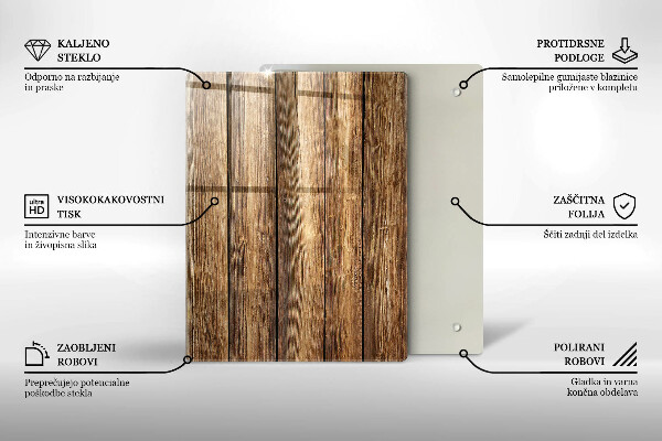 Tocător de bucătărie Flori pe scânduri