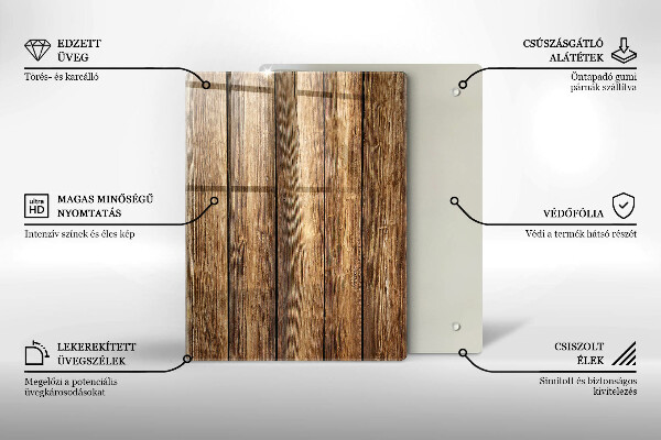 Tocător de bucătărie Flori pe scânduri