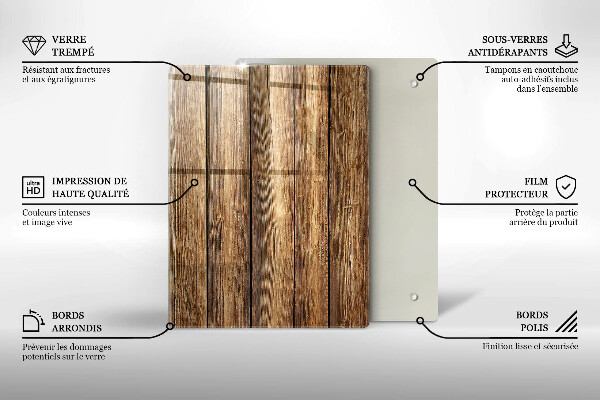 Tocător de bucătărie Flori pe scânduri