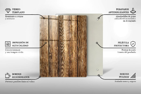 Tocător de bucătărie Flori pe scânduri