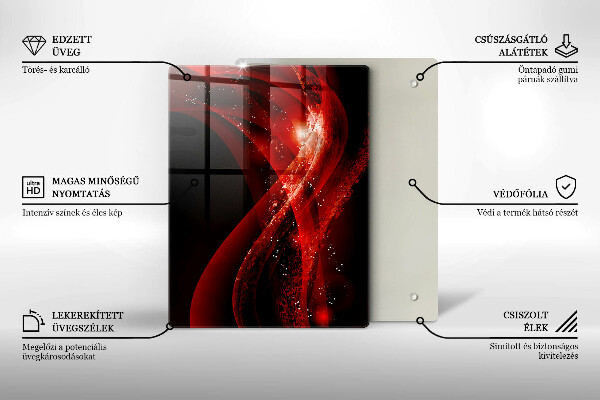 Tocător de bucătărie Linii maro abstracte