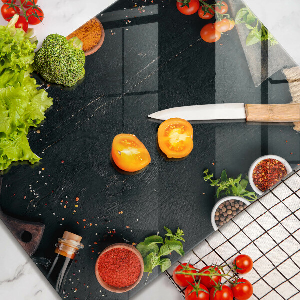 Tocător din sticlă roșii cherry