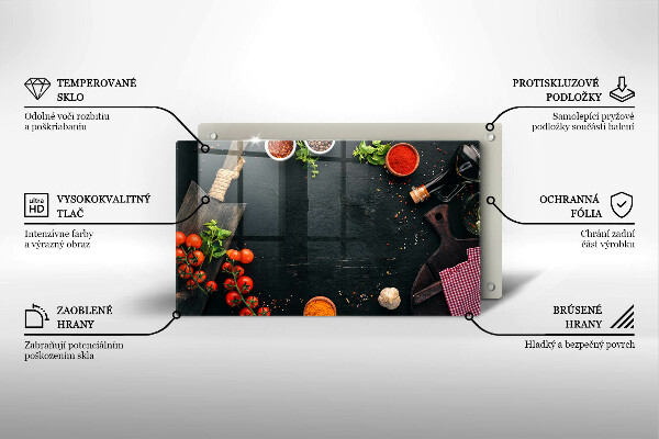 Tocător din sticlă roșii cherry