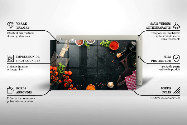 Tocător din sticlă roșii cherry