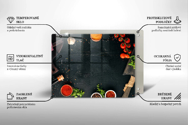 Tocător din sticlă roșii cherry