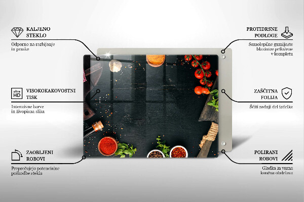 Tocător din sticlă roșii cherry