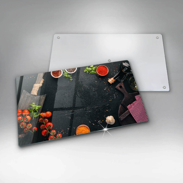 Tocător din sticlă roșii cherry