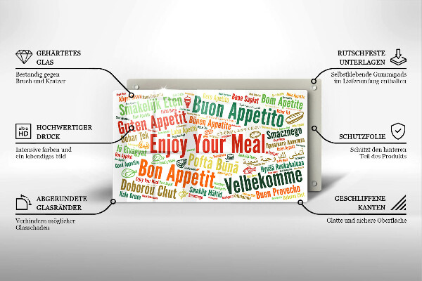 Tocător din sticlă Subtitrări Bon appetit limbi