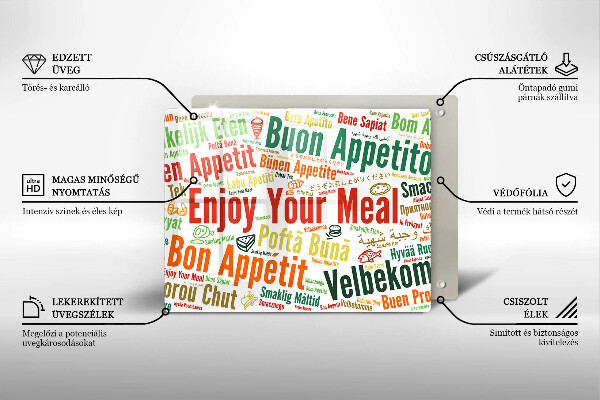 Tocător din sticlă Subtitrări Bon appetit limbi