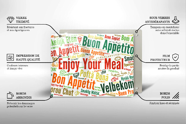 Tocător din sticlă Subtitrări Bon appetit limbi