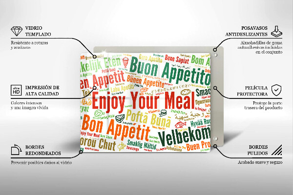 Tocător din sticlă Subtitrări Bon appetit limbi