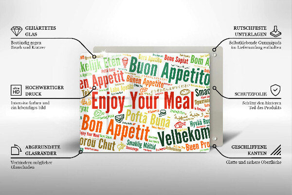 Tocător din sticlă Subtitrări Bon appetit limbi