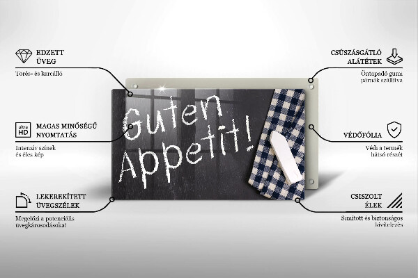 Tocător din sticlă Guten Appetit!
