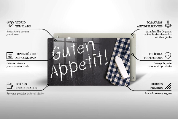 Tocător din sticlă Guten Appetit!