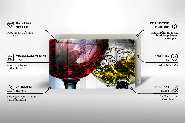 Tocător din sticlă Pahare de vin