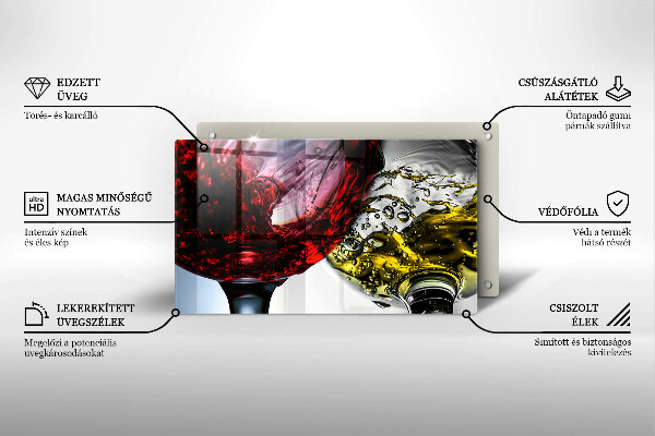 Tocător din sticlă Pahare de vin