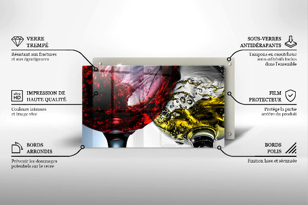 Tocător din sticlă Pahare de vin