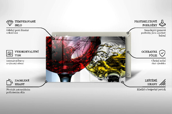 Tocător din sticlă Pahare de vin