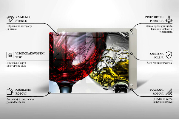 Tocător din sticlă Pahare de vin