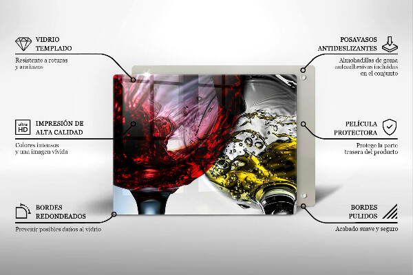 Tocător din sticlă Pahare de vin