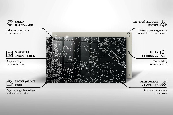 Tocător din sticlă Accesorii pentru bucatarie