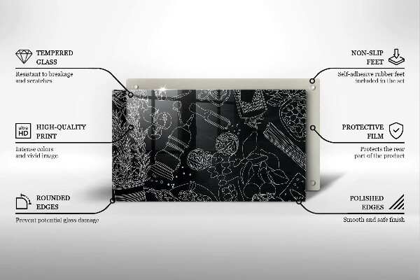 Tocător din sticlă Accesorii pentru bucatarie