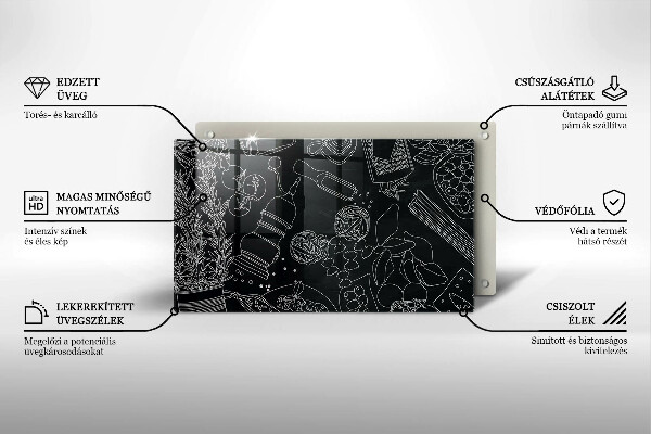 Tocător din sticlă Accesorii pentru bucatarie