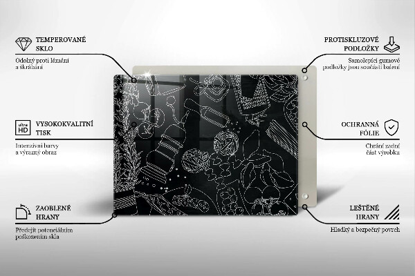 Tocător din sticlă Accesorii pentru bucatarie