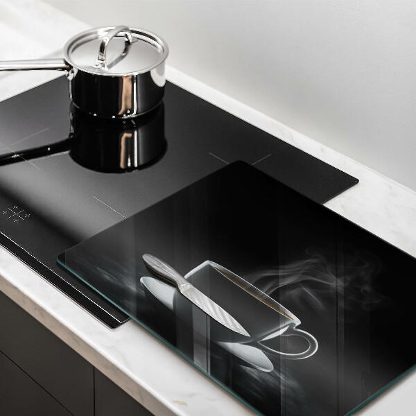 Tocător din sticlă ceașcă fierbinte de cafea