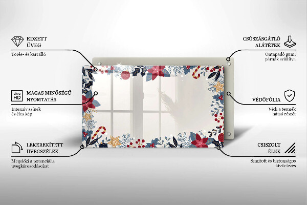 Tocător din sticlă decorațiuni de Crăciun