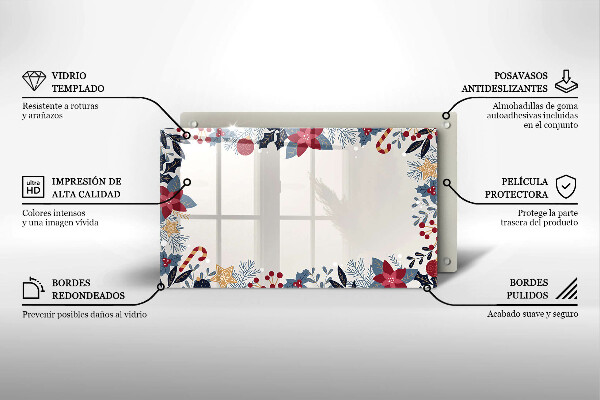 Tocător din sticlă decorațiuni de Crăciun