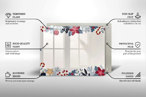 Tocător din sticlă decorațiuni de Crăciun