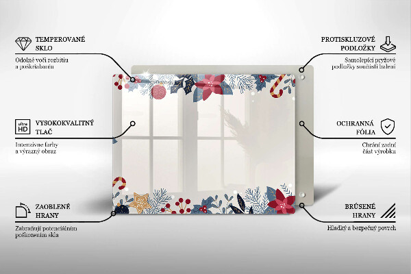 Tocător din sticlă decorațiuni de Crăciun