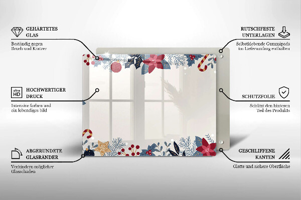 Tocător din sticlă decorațiuni de Crăciun