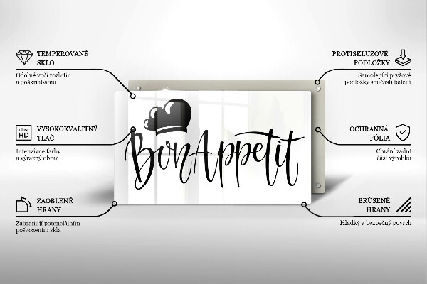 Tocător din sticlă Bon Appetit