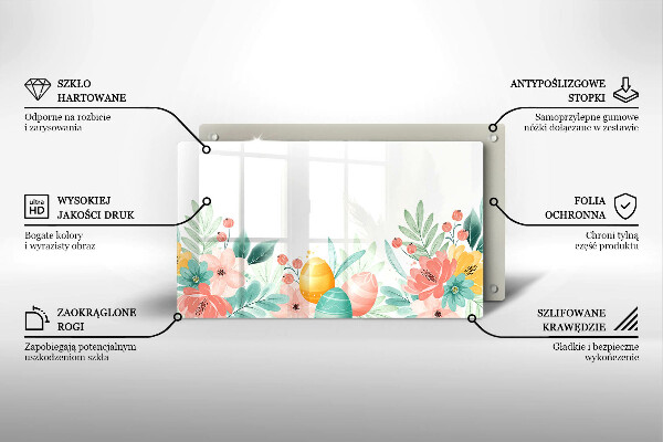 Tocător din sticlă Ouă de Paște