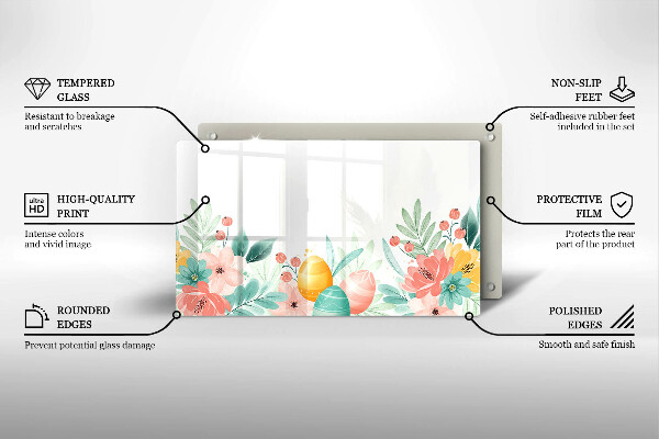 Tocător din sticlă Ouă de Paște