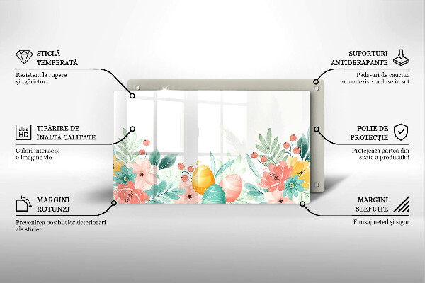 Tocător din sticlă Ouă de Paște