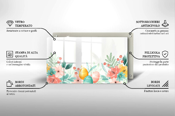 Tocător din sticlă Ouă de Paște