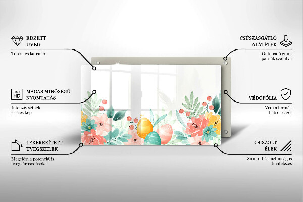 Tocător din sticlă Ouă de Paște