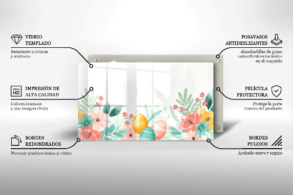 Tocător din sticlă Ouă de Paște