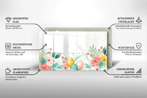 Tocător din sticlă Ouă de Paște