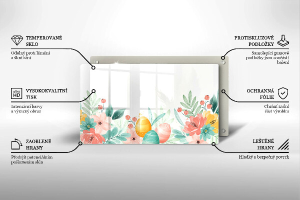 Tocător din sticlă Ouă de Paște